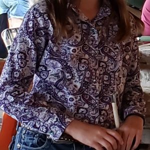 Girls Cruel girl paisley shirt size 10.